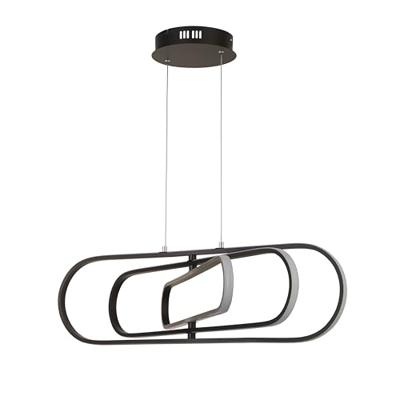 Searchlight Strakke zwarte hanglampClip - 61775BK
