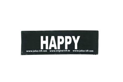 Julius-K9 tekstlabel Happy 11 x 3 cm Julius-K9 tekstlabel Happy 11 x 3 cm
