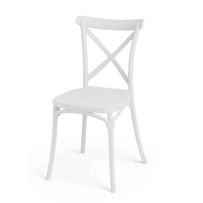 Stoel Gift Decor Wit Polypropyleen 44 x 82,5 x 46 cm Kruis