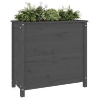 VidaXL Plantenbak 82,5x40x78 cm massief grenenhout grijs - thumbnail