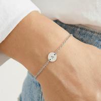 Armband met initialen - Zilver - 16 cm - thumbnail