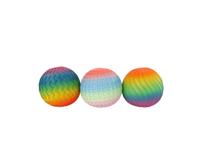 Fidget Regenboog Stressbal, 7cm - thumbnail