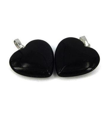 Hartvormige Edelstenen Hanger Onyx (20 mm)