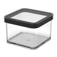 Rotho LOFT Bewaardoos 10x10x7.2 cm 0.5L Zwart/Transparant - thumbnail