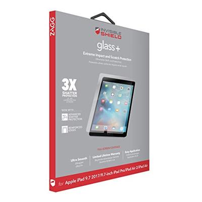 Zagg InvisibleShield Glass Clear Screen Protector voor iPad Air/Air2/Pro/9.7/9.7 2017/2018 - transparant, 1 stuks