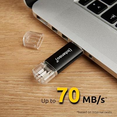 USB stick INTENSO 3539490 Antraciet 64 GB - thumbnail