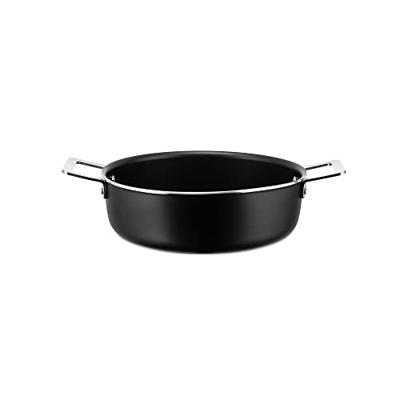 Alessi Braadpan Pots&Pans - AJM102/24 B - Zwart - ø 24 cm / 3.4 liter - door Jasper Morrison