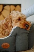 Nobby Cacho ovaal comfortbed, 55 x 50 x 21 cm, donkergrijs - thumbnail