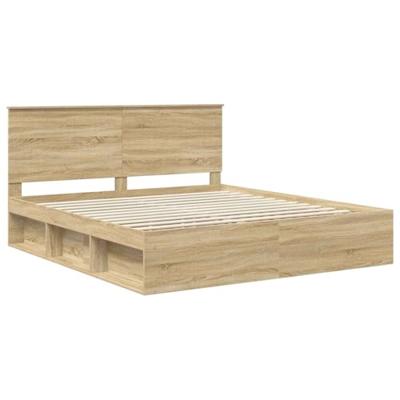 Bedframe met hoofdeinde Sonoma 200 x 200 cm Massief grenenhout