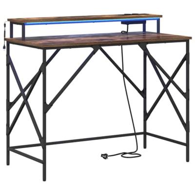 Bureau Gerookt eiken 100 x 50 x 86.5 cm Bewerkt hout