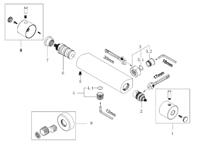 Wiesbaden Opbouw Douchethermostaat Cool Touch Geborsteld Messing - thumbnail