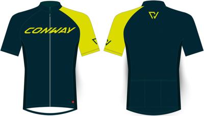 CONWAY shirt met korte mouwen "pro jersey ss" jersey pro ss s dark blue/acid