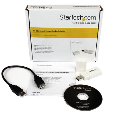 Externe Geluidskaart USB Startech ICUSBAUDIO Wit