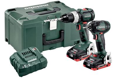 Metabo Accu Combo Set 2.1.12: SB 18LT BL+SSD 18 LTX 200 BL | 18 V | 2 x LiHD 4.0 Ah, ASC 55 | In Metabox - 685124000