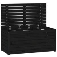 Tuinbox 101x50,5x46,5 cm massief grenenhout zwart - thumbnail