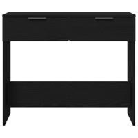 Wandtafel met lade Zwart eiken 90 x 36 x 75 cm Bewerkt hout - thumbnail