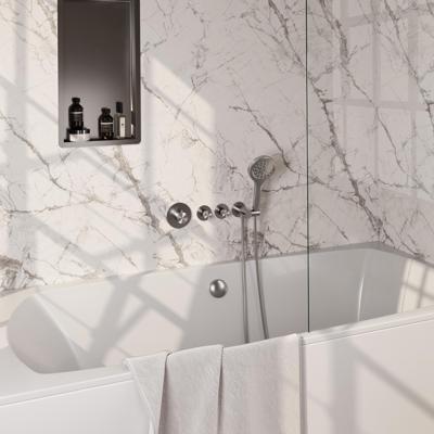 Inbouwthermostaatset Brauer Brushed Incl 3 Standen Handdouche En Badafvoer Geborsteld RVS