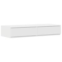 Opbergbedframe met lade Wit 236.5 x 90 x 31.5 cm Bewerkt hout - thumbnail