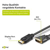 goobay 51961 DisplayPort/DVI-D adapterkabel, 2m zwart - thumbnail