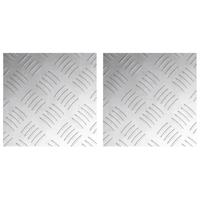 VidaXL Trap tread vierkant 2 pcs zilver 20 x 20 cm aluminium - thumbnail