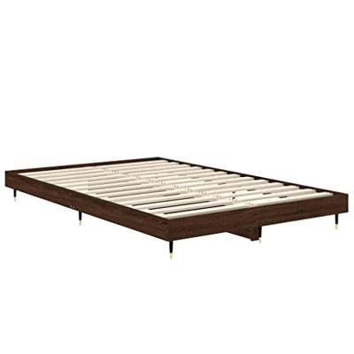 Bedframe zonder matras bewerkt hout bruin eikenkleur 120x190 cm