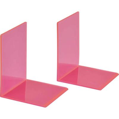 Boekensteun maul 10x10x13cm acryl neon rood