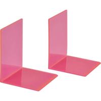 Boekensteun maul 10x10x13cm acryl neon rood - thumbnail