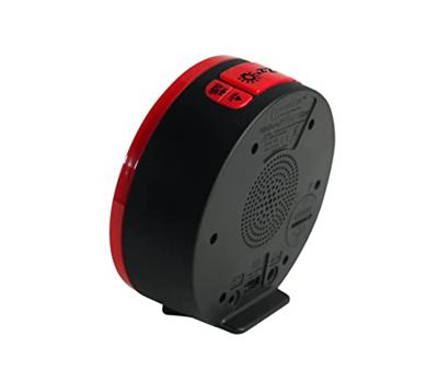 Geemarc JWNS-DYNAMITE_BLK_VD Wekker Kwarts Zwart Alarmtijden 1 USB-aansluiting, Extra luid wekgeluid