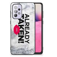 Samsung Galaxy A33 5G | Telefoon Hoesje | met tekst Already Taken White - thumbnail