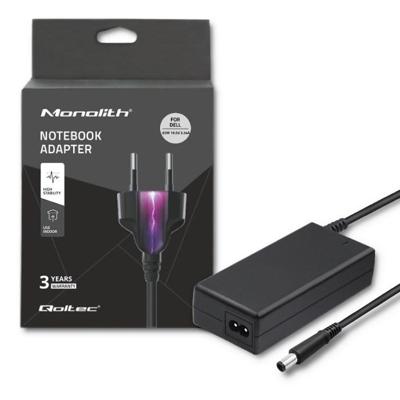 Qoltec 51519.65W Stroomadapter voor Dell | 65W | 19,5V | 3.34A | 7,4 * 5,0 + speld | + stroomkabel