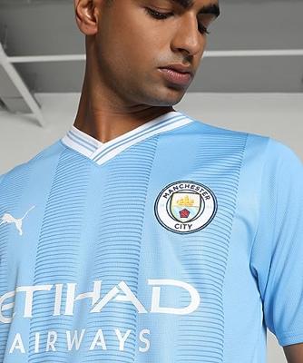 Manchester City Thuis Shirt Senior 2023/2024 - Maat XL - Kleur: WitBlauw | Soccerfanshop