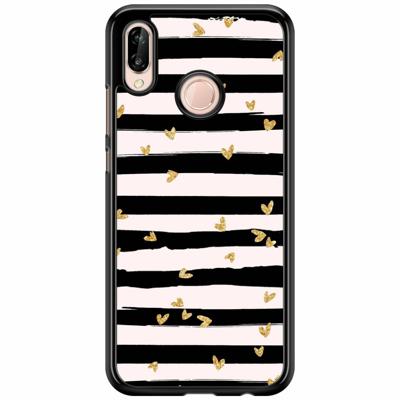 Huawei P20 Lite hoesje - Hart streepjes