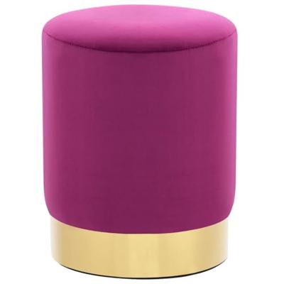 VidaXL Kruk fluweel 28 x 36 cm paars en goudkleurig VidaXL Kruk fluweel 28 x 36 cm paars en goudkleurig