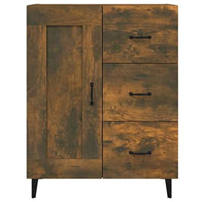 Dressoir 69,5x34x90 cm bewerkt hout gerookt eikenkleurig