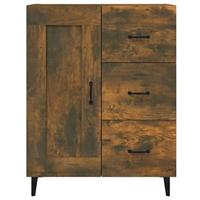 Dressoir 69,5x34x90 cm bewerkt hout gerookt eikenkleurig - thumbnail