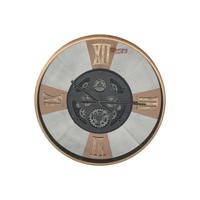 Muurklok Home ESPRIT Zwart Gouden Metaal Kristal Vintage 80 x 9,5 x 80 cm - thumbnail