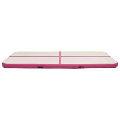 VidaXL Gymnastiekmat met pomp opblaasbaar 300x100x15 cm pvc roze
