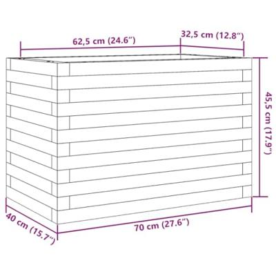 VidaXL Plantenbak 70x40x45,5 cm geïmpregneerd grenenhout