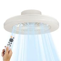 LED's Light plafondventilator met verlichting 48 cm - Ventilatiesnelheid en bediening met afstandsbediening - Wit - thumbnail
