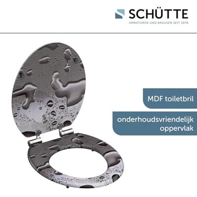 MDF WC-bril GREY STEEL met soft-close lange levensduur: extreem onbreekbaar en krasbestendig comfort en functie: geruisloos sluiten dankzij de automatische valrem eenvoudig schoon te maken dankz