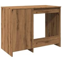 Bureau 100x50x76 cm bewerkt hout artisanaal eikenkleur - thumbnail