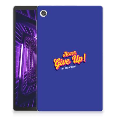 Lenovo Tab M10 Plus Back cover met naam Never Give Up Lenovo Tab M10 Plus Back cover met naam Never Give Up