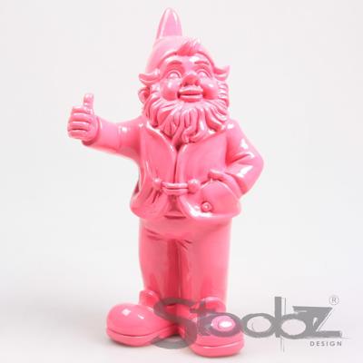 Stoobz Kabouter duim omhoog fuchsia 31cm