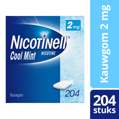 Nicotinell Kauwgum Cool Mint 2 mg - voor stoppen met roken