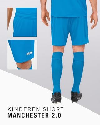 JAKO 4400K Short Manchester 2.0 Kids - Jako-Blauw - 128