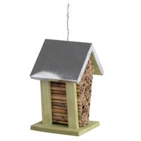 Esschert Design bijenhuis 15,2 x 20 cm hout/bamboe naturel - thumbnail