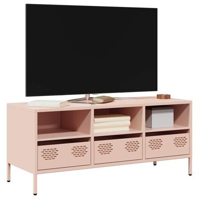 Tv-meubel 101,5x39x43,5 cm koudgewalst staal roze Tv-meubel 101,5x39x43,5 cm koudgewalst staal roze