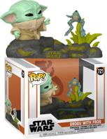 Star Wars The Mandalorian Funko Pop Vinyl: Grogu with Frog - thumbnail