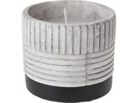Citronella kaars in keramieken pot grijs - thumbnail