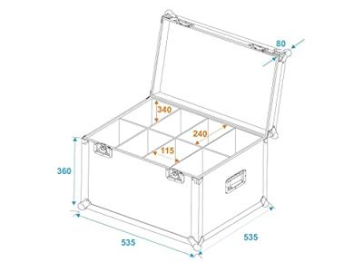 Roadinger Flightcase 8x SLS Size M - thumbnail